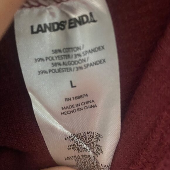 Lands End Turtle Neck Long Sleeve Top Womens L Cotton Blend Layering Relaxed Cas - Picture 5 of 9